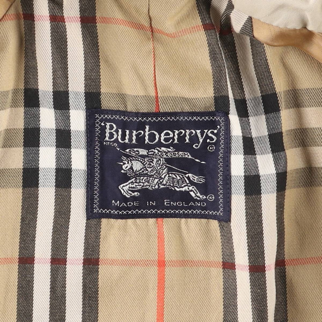 Burberry's 100% cotton Balmacaan coat, made in England, size L. cotton Beige type Vintage Second Hand