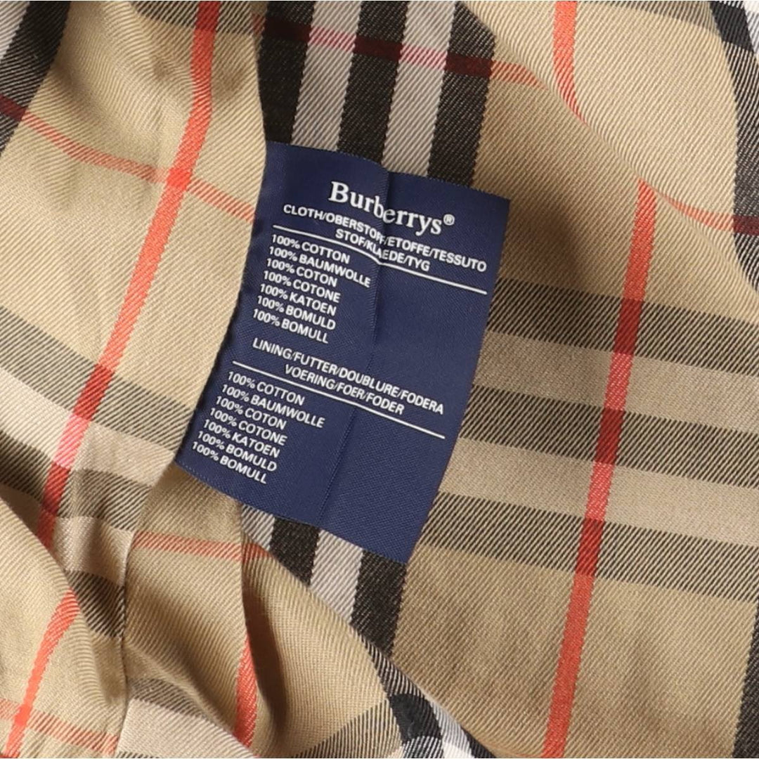 Burberry's 100% cotton Balmacaan coat, made in England, size L. cotton Beige type Vintage Second Hand