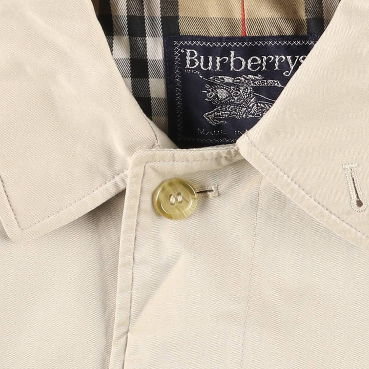 Burberry's 100% cotton Balmacaan coat, made in England, size L. cotton Beige type Vintage Second Hand