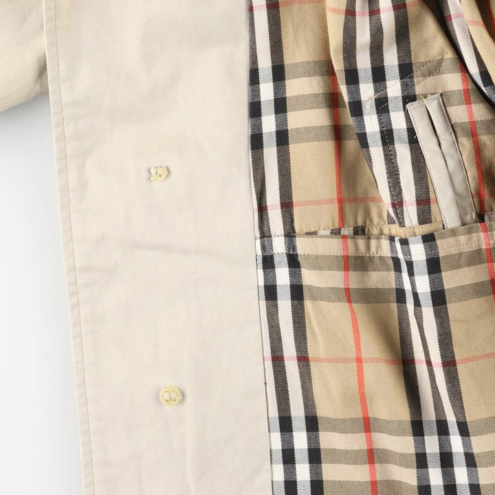 Burberry's 100% cotton Balmacaan coat, made in England, size L. cotton Beige type Vintage Second Hand