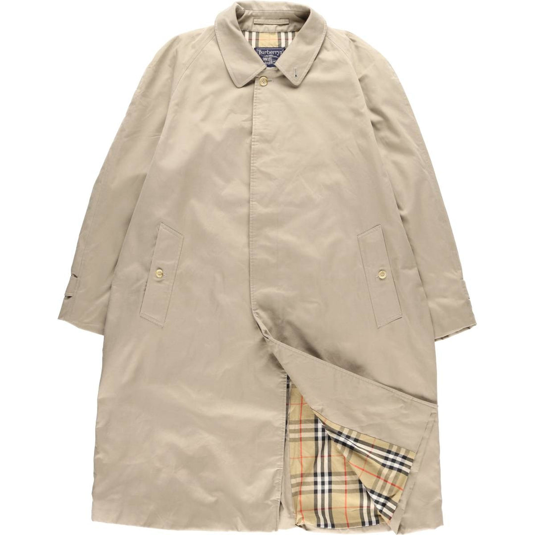 Burberry's Balmacaan Coat, Made in England, Men's XL Size cotton Beige type Vintage Second Hand