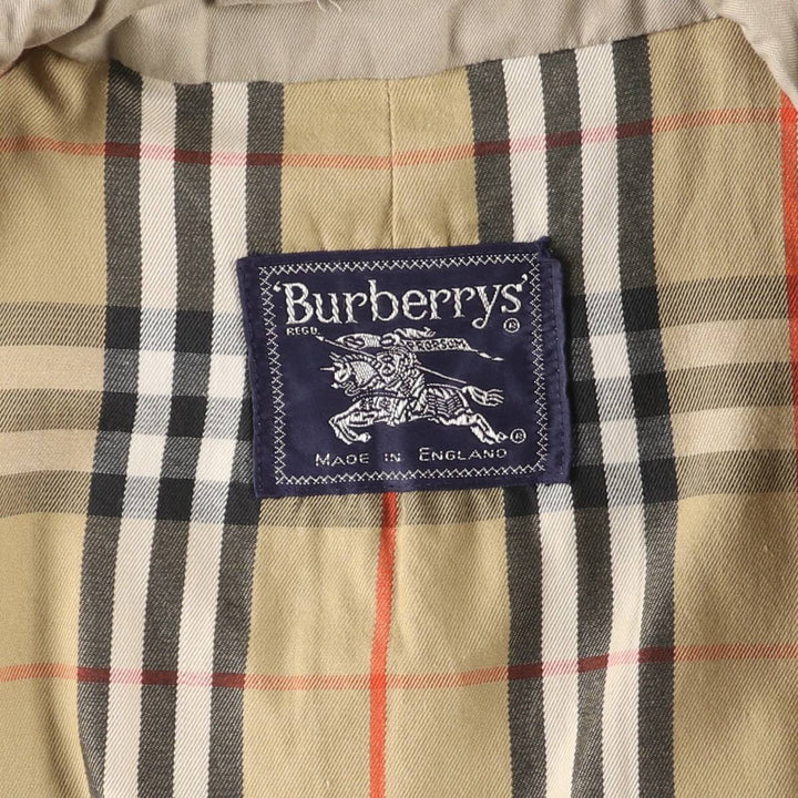 Burberry's Balmacaan Coat, Made in England, Men's XL Size cotton Beige type Vintage Second Hand