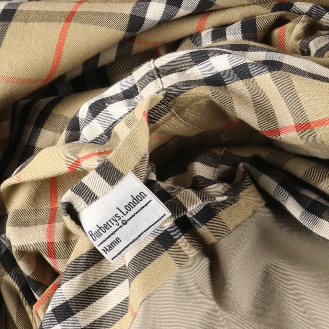 Burberry's Balmacaan Coat, Made in England, Men's XL Size cotton Beige type Vintage Second Hand