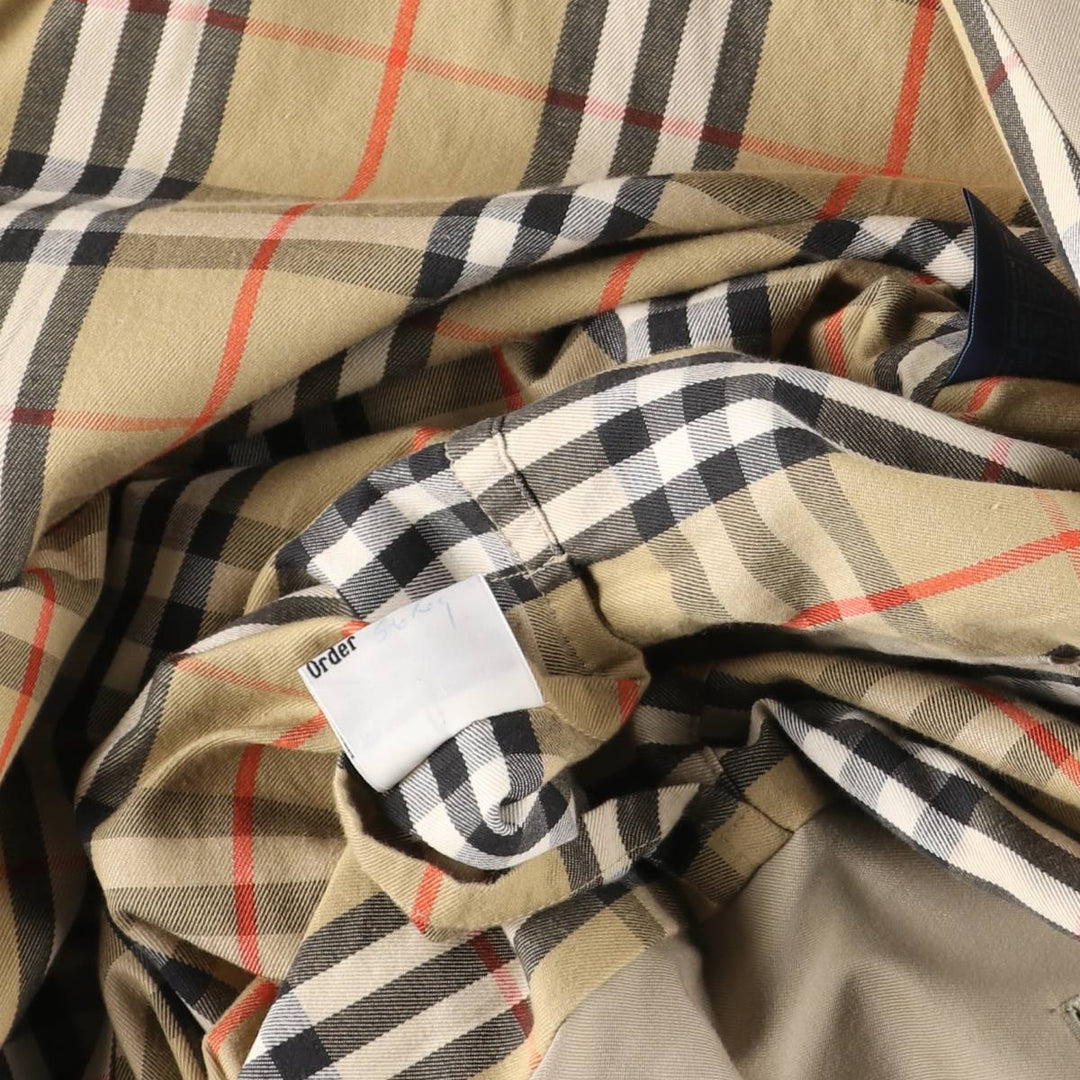 Burberry's Balmacaan Coat, Made in England, Men's XL Size cotton Beige type Vintage Second Hand