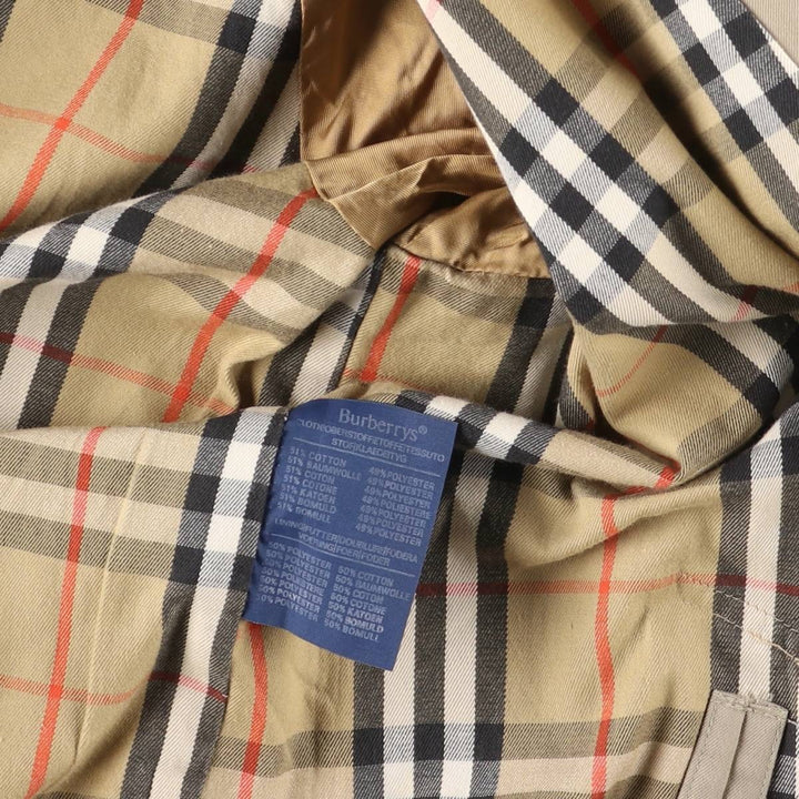Burberry's Balmacaan Coat, Made in England, Men's XL Size cotton Beige type Vintage Second Hand