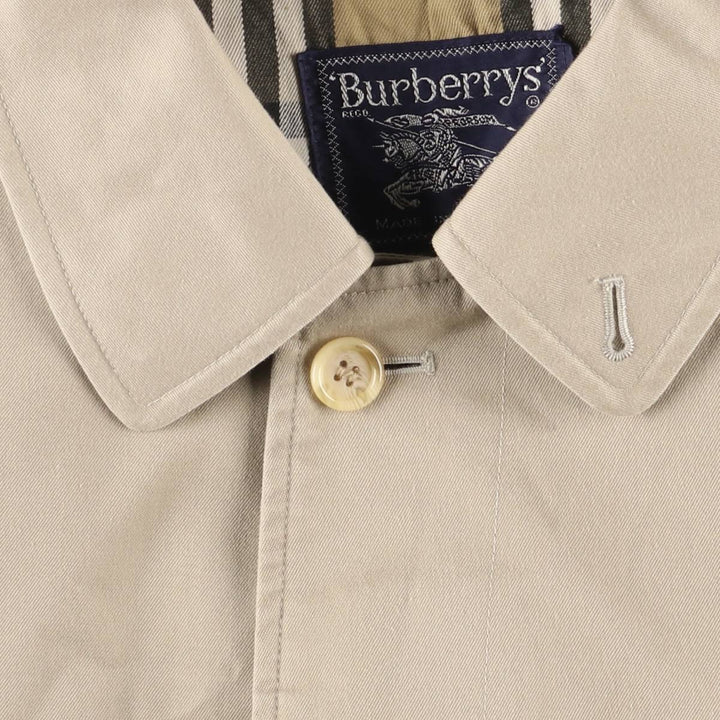 Burberry's Balmacaan Coat, Made in England, Men's XL Size cotton Beige type Vintage Second Hand