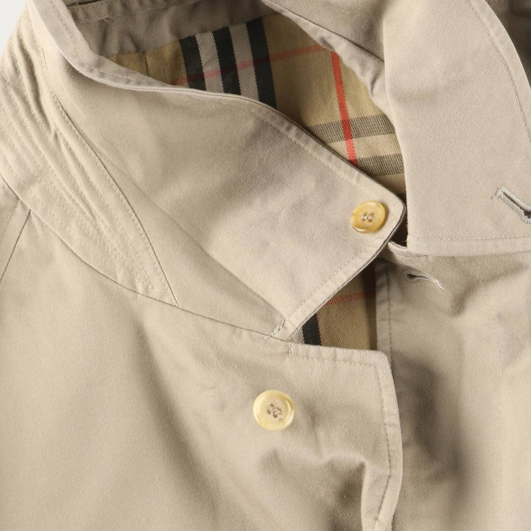 Burberry's Balmacaan Coat, Made in England, Men's XL Size cotton Beige type Vintage Second Hand