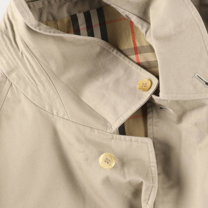 Burberry's Balmacaan Coat, Made in England, Men's XL Size cotton Beige type Vintage Second Hand