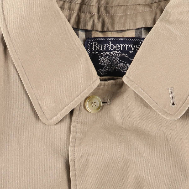 Burberry's Balmacaan Coat, Made in England, Men's Size L unclear Beige type Vintage Second Hand