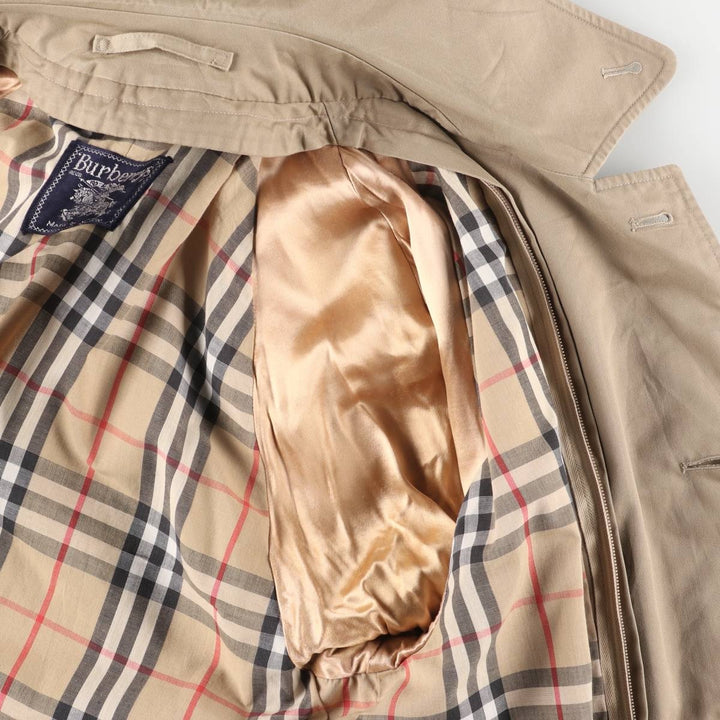 Burberry's Balmacaan Coat, Made in England, Men's Size L unclear Beige type Vintage Second Hand