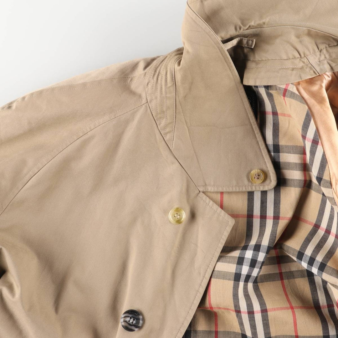 Burberry's Balmacaan Coat, Made in England, Men's Size L unclear Beige type Vintage Second Hand