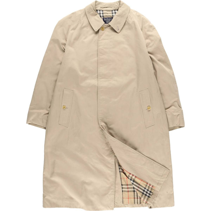 Burberry's Balmacaan Coat, Made in England, Men's XL Size cotton Beige type Vintage Second Hand