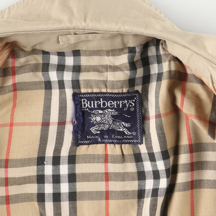 Burberry's Balmacaan Coat, Made in England, Men's XL Size cotton Beige type Vintage Second Hand