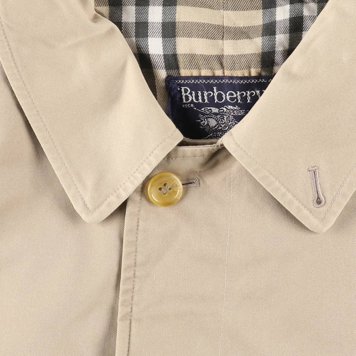 Burberry's Balmacaan Coat, Made in England, Men's XL Size cotton Beige type Vintage Second Hand