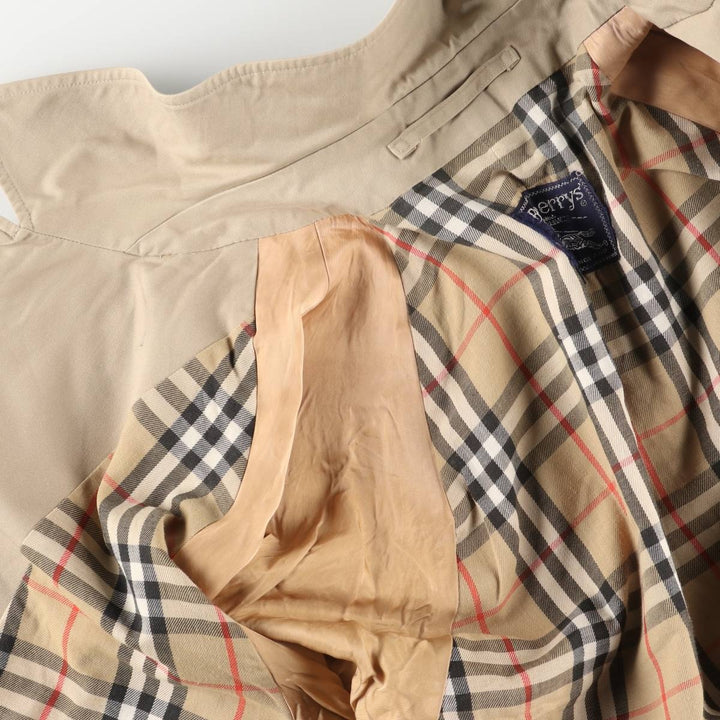 Burberry's Balmacaan Coat, Made in England, Men's XL Size cotton Beige type Vintage Second Hand