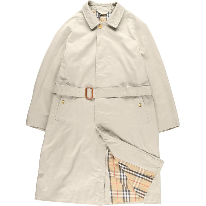 Burberry's Balmacaan Coat, Made in Spain, Men's XL Size polyester gray type Vintage Second Hand