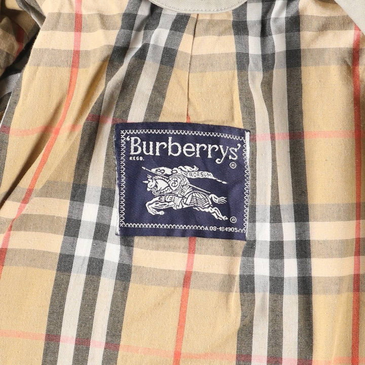 Burberry's Balmacaan Coat, Made in Spain, Men's XL Size polyester gray type Vintage Second Hand