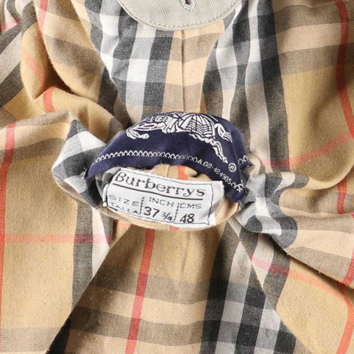 Burberry's Balmacaan Coat, Made in Spain, Men's XL Size polyester gray type Vintage Second Hand