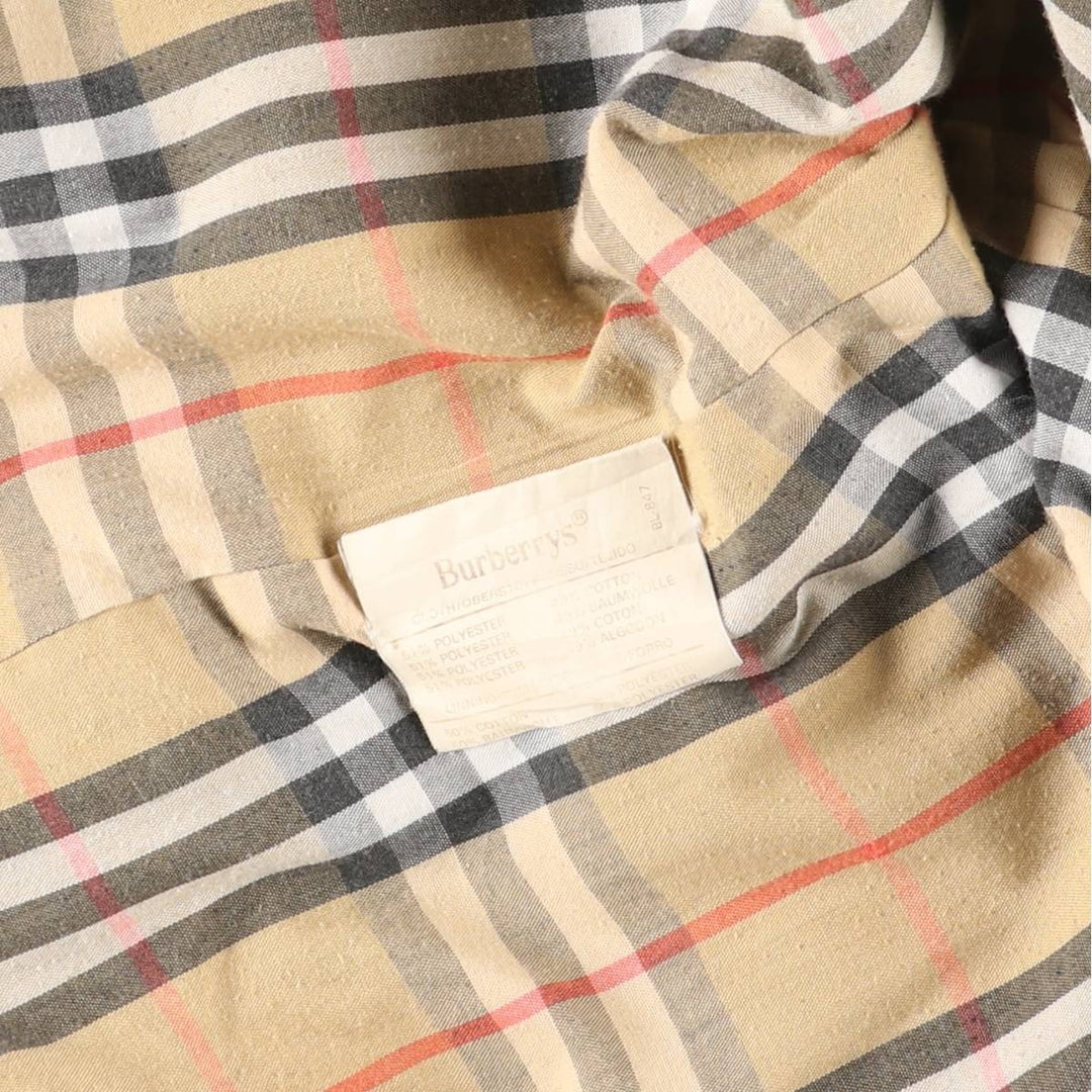 Burberry's Balmacaan Coat, Made in Spain, Men's XL Size polyester gray type Vintage Second Hand