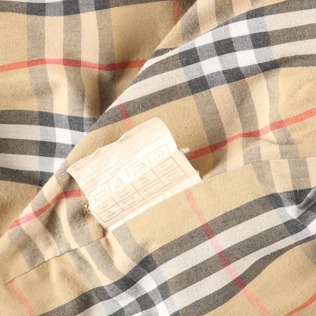Burberry's Balmacaan Coat, Made in Spain, Men's XL Size polyester gray type Vintage Second Hand