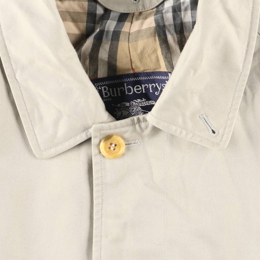 Burberry's Balmacaan Coat, Made in Spain, Men's XL Size polyester gray type Vintage Second Hand