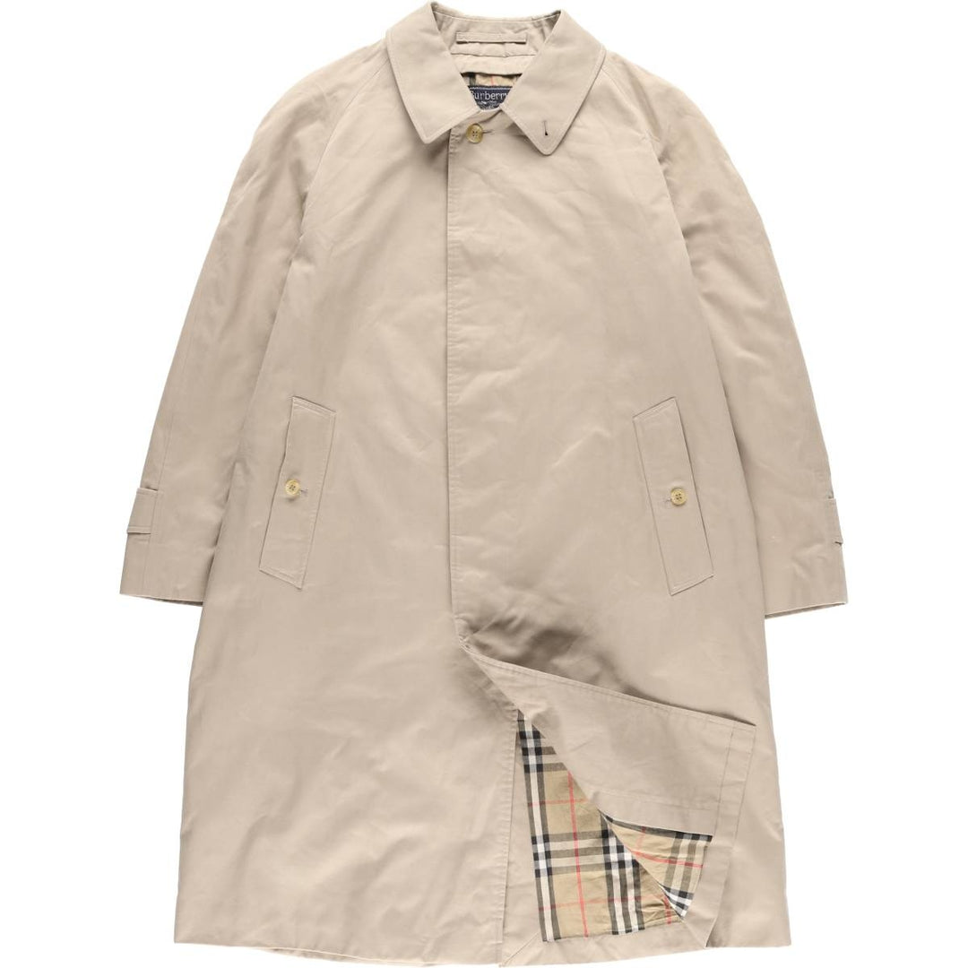 Burberry's Balmacaan Coat, Made in England, Men's Size L cotton Beige type Vintage Second Hand