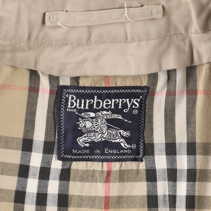 Burberry's Balmacaan Coat, Made in England, Men's Size L cotton Beige type Vintage Second Hand
