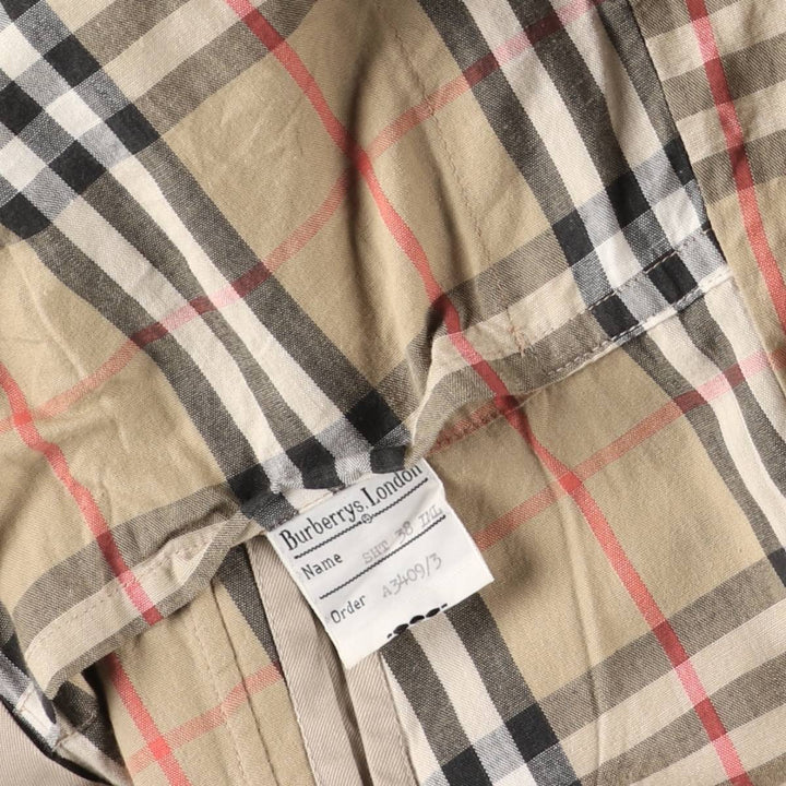 Burberry's Balmacaan Coat, Made in England, Men's Size L cotton Beige type Vintage Second Hand