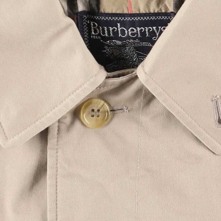 Burberry's Balmacaan Coat, Made in England, Men's Size L cotton Beige type Vintage Second Hand