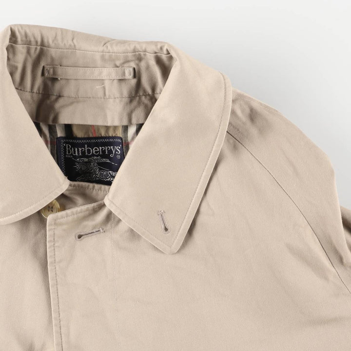 Burberry's Balmacaan Coat, Made in England, Men's Size L cotton Beige type Vintage Second Hand