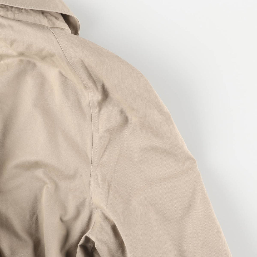 Burberry's Balmacaan Coat, Made in England, Men's Size L cotton Beige type Vintage Second Hand