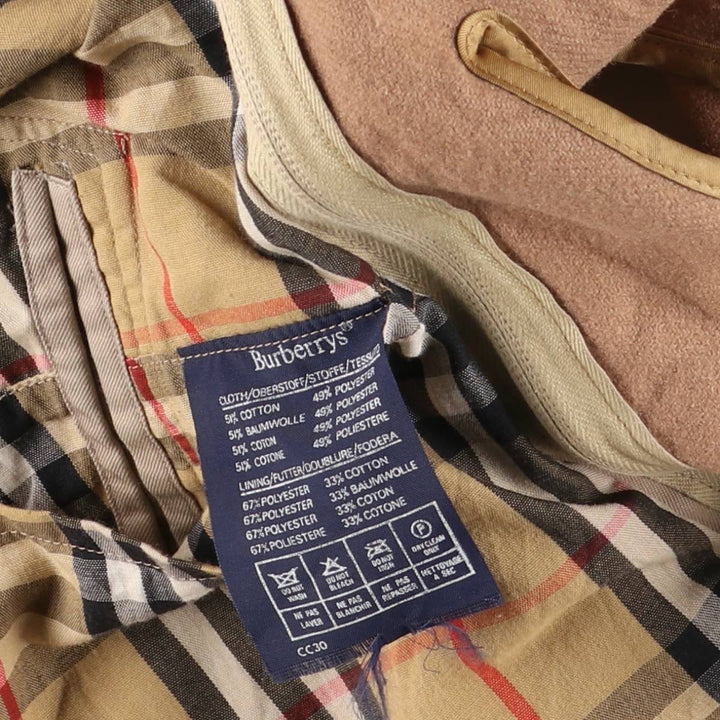 Burberry's Balmacaan Coat, Made in England, Men's Size L cotton Beige type Vintage Second Hand