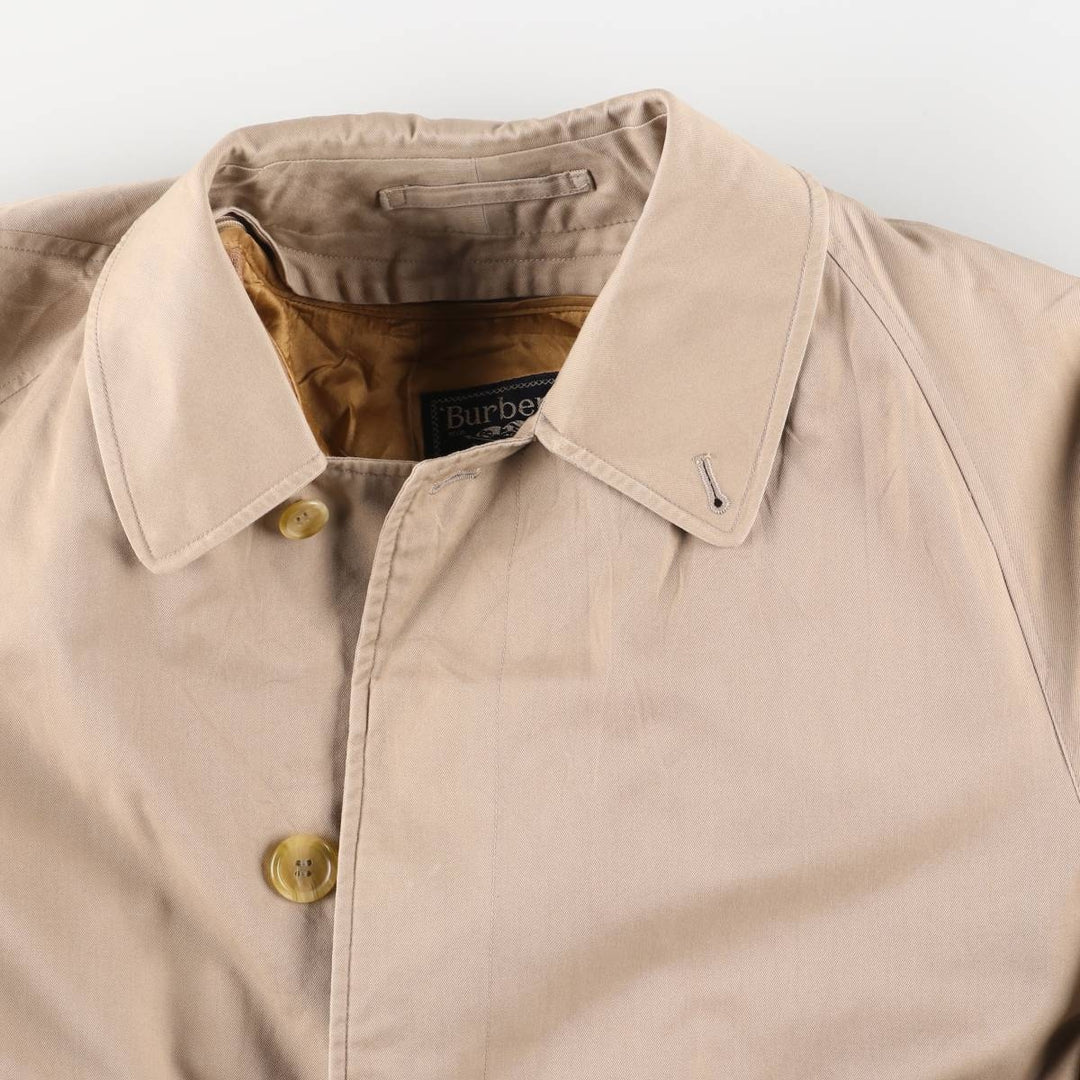 Burberry's Balmacaan Coat, Made in England, Men's Size L cotton Beige type Vintage Second Hand