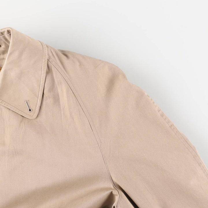 Burberry's Balmacaan Coat, Made in England, Men's Size L cotton Beige type Vintage Second Hand