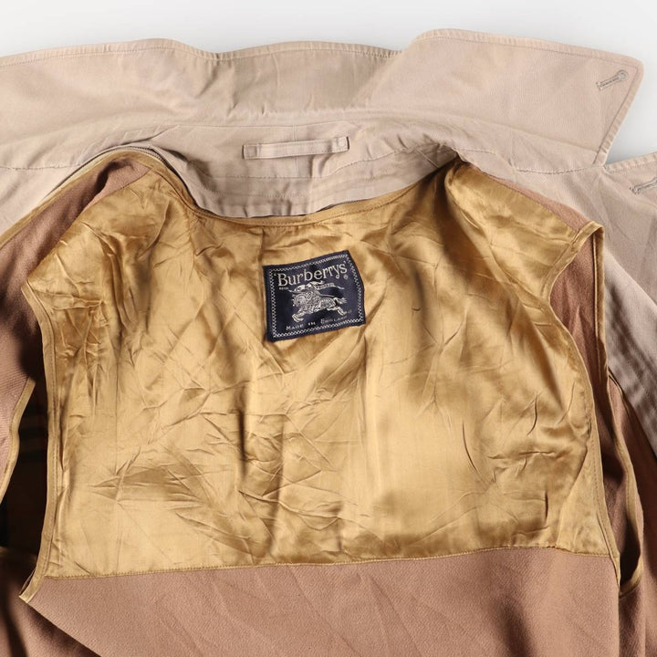 Burberry's Balmacaan Coat, Made in England, Men's Size L cotton Beige type Vintage Second Hand