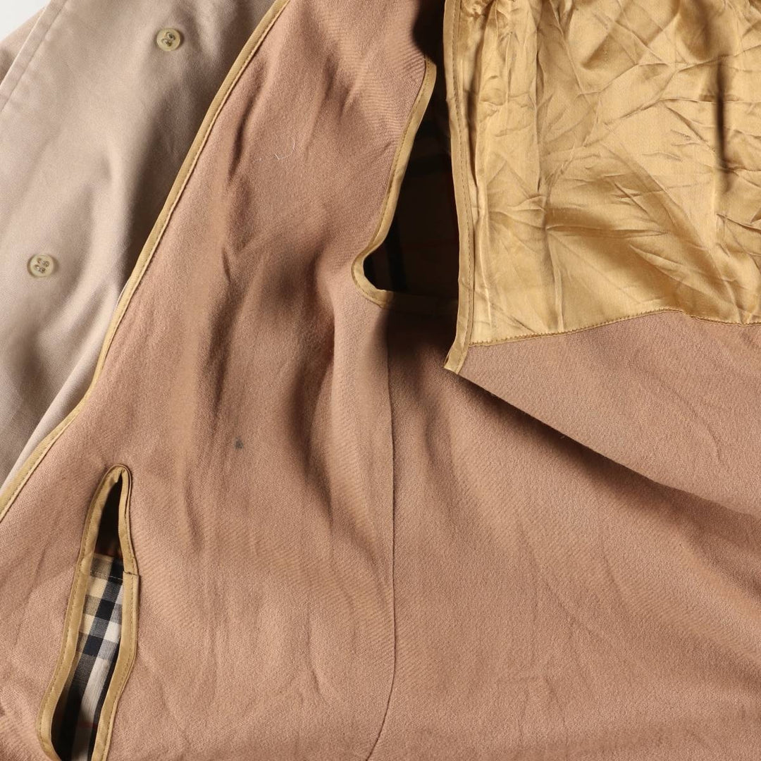 Burberry's Balmacaan Coat, Made in England, Men's Size L cotton Beige type Vintage Second Hand