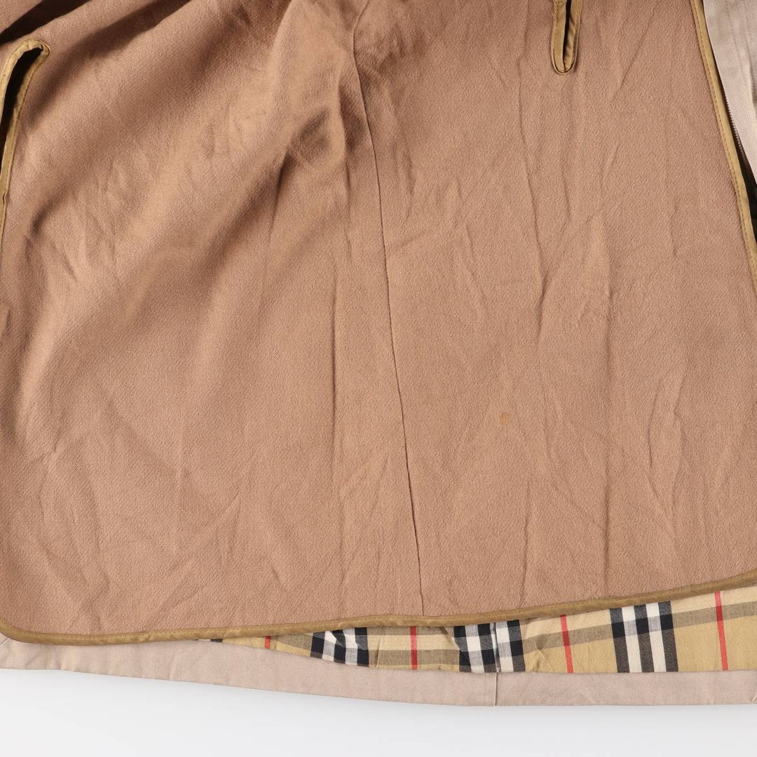Burberry's Balmacaan Coat, Made in England, Men's Size L cotton Beige type Vintage Second Hand