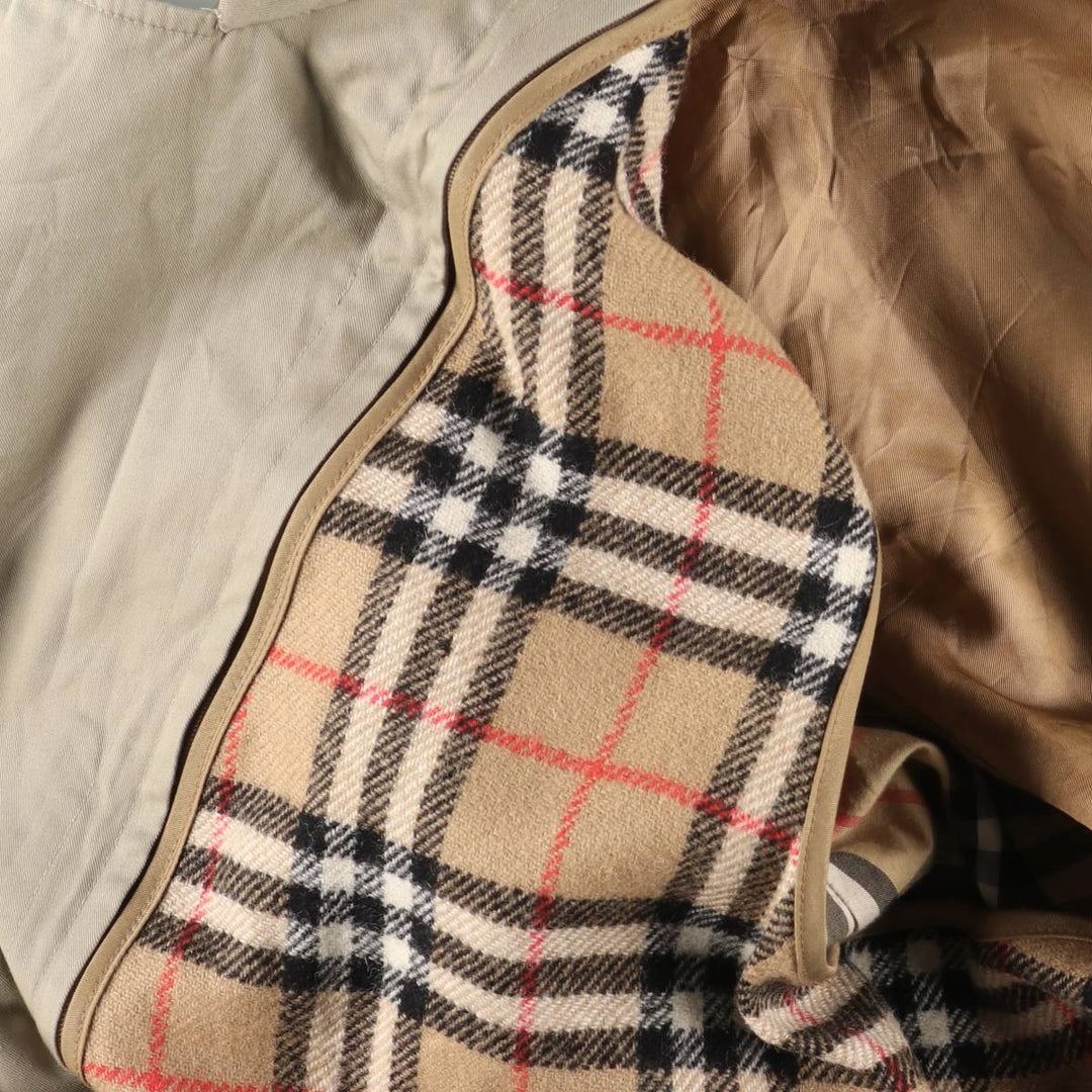 Burberry trench coat, made in England, men's size XL polyester Khaki type beige Vintage Second Hand