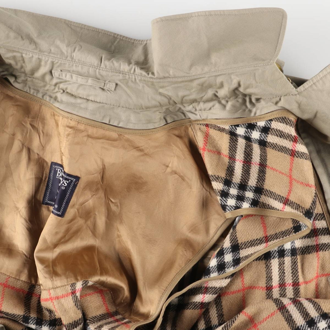 Burberry trench coat, made in England, men's size XL polyester Khaki type beige Vintage Second Hand