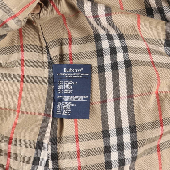 Burberry's 100% cotton trench coat, made in England, men's size L cotton Khaki type Vintage Second Hand