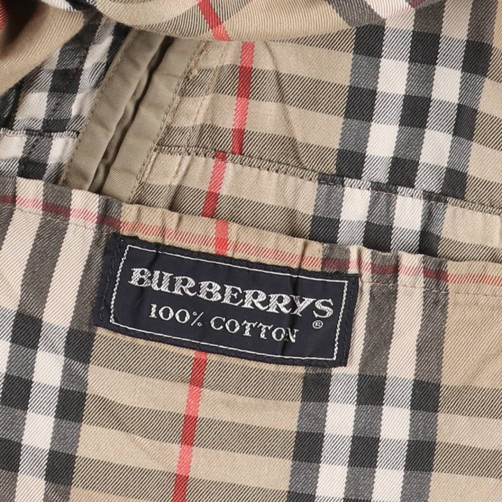 Burberry's 100% cotton trench coat, made in England, men's size L cotton Khaki type Vintage Second Hand