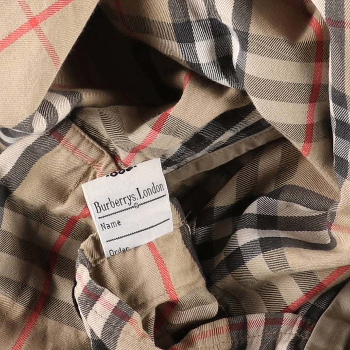 Burberry's 100% cotton trench coat, made in England, men's size L cotton Khaki type Vintage Second Hand