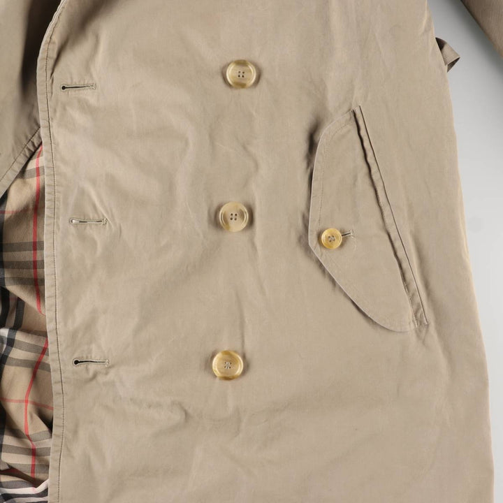 Burberry's 100% cotton trench coat, made in England, men's size L cotton Khaki type Vintage Second Hand