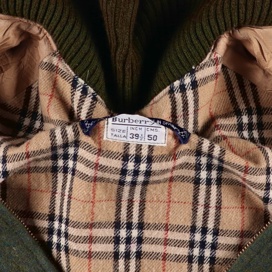 Vintage Burberry wool blouson, made in Spain, size M, men's wool Khaki type Vintage Second Hand