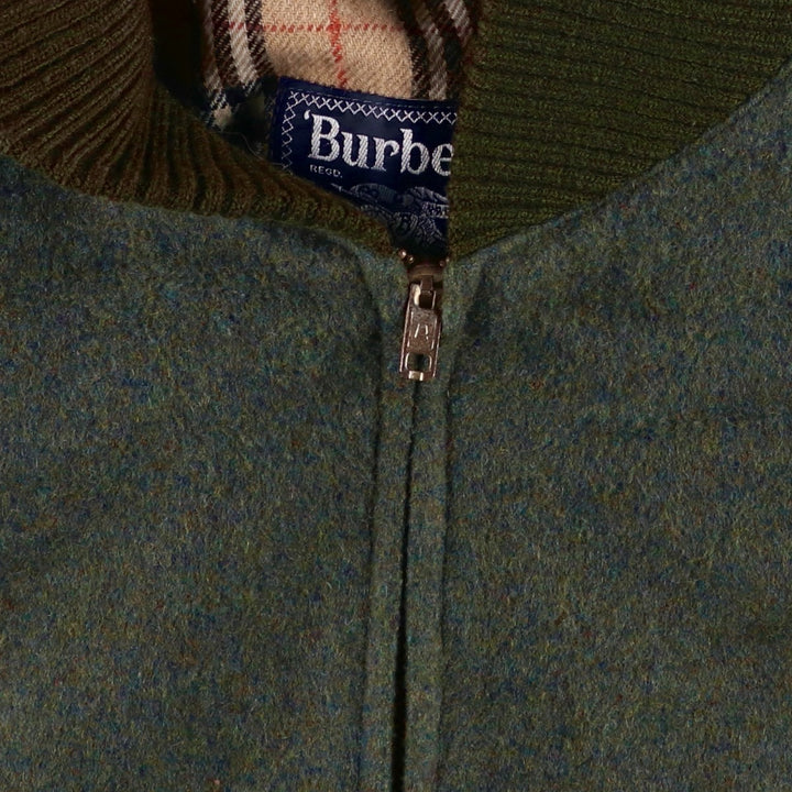Vintage Burberry wool blouson, made in Spain, size M, men's wool Khaki type Vintage Second Hand
