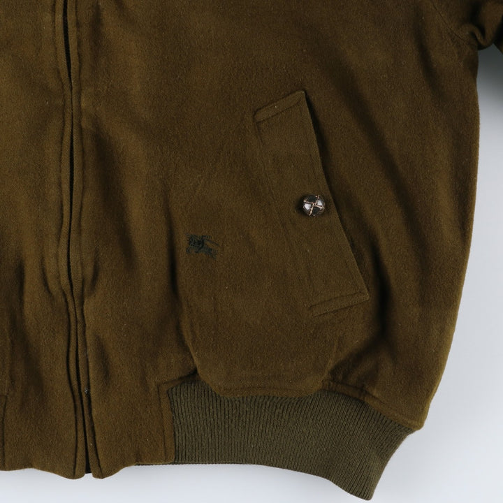 Burberry's padded wool sports jacket, size L, men's wool Khaki type brown Vintage Second Hand