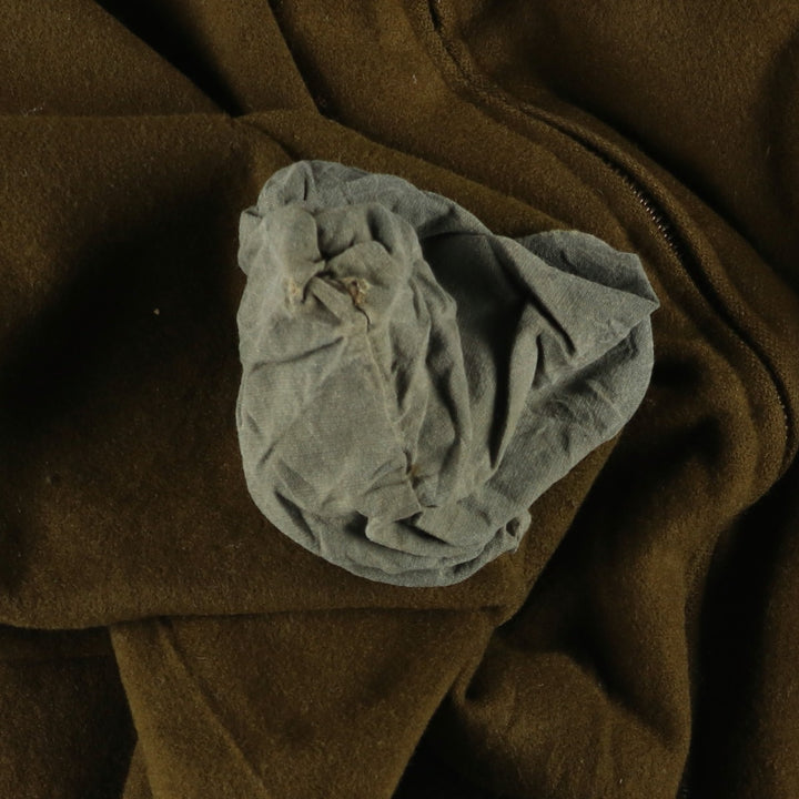 Burberry's padded wool sports jacket, size L, men's wool Khaki type brown Vintage Second Hand