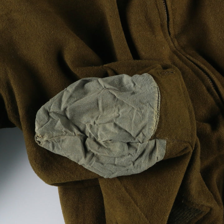 Burberry's padded wool sports jacket, size L, men's wool Khaki type brown Vintage Second Hand