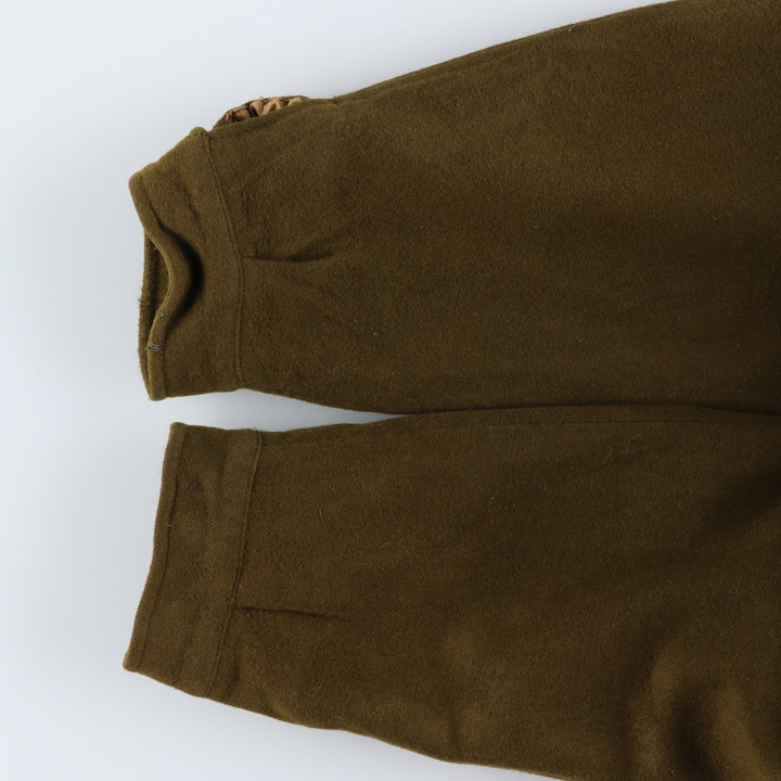 Burberry's padded wool sports jacket, size L, men's wool Khaki type brown Vintage Second Hand