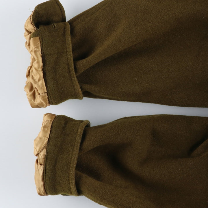 Burberry's padded wool sports jacket, size L, men's wool Khaki type brown Vintage Second Hand